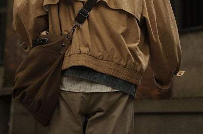Plain Buckled Messenger Bag