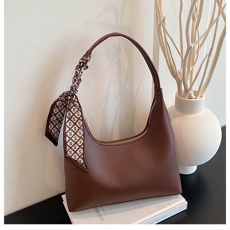 Faux Leather Shoulder Bag