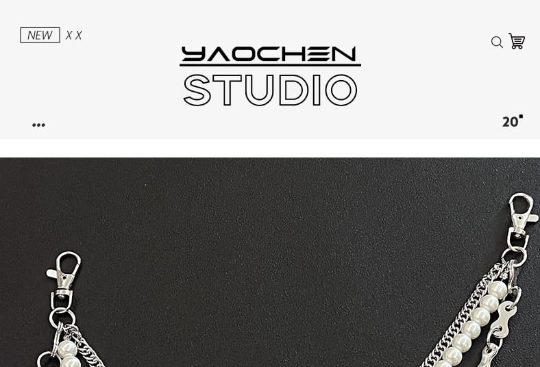Faux Pearl Layered Alloy  Jeans Chain