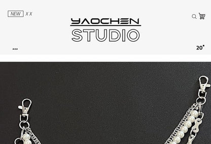 Faux Pearl Layered Alloy  Jeans Chain