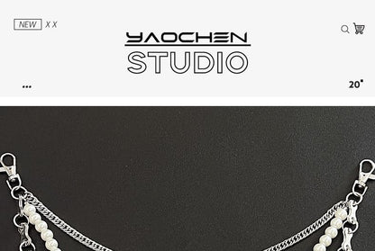 Faux Pearl Layered Alloy  Jeans Chain