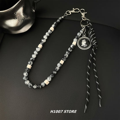 Strap Faux Gemstone Bead Alloy  Jeans Chain