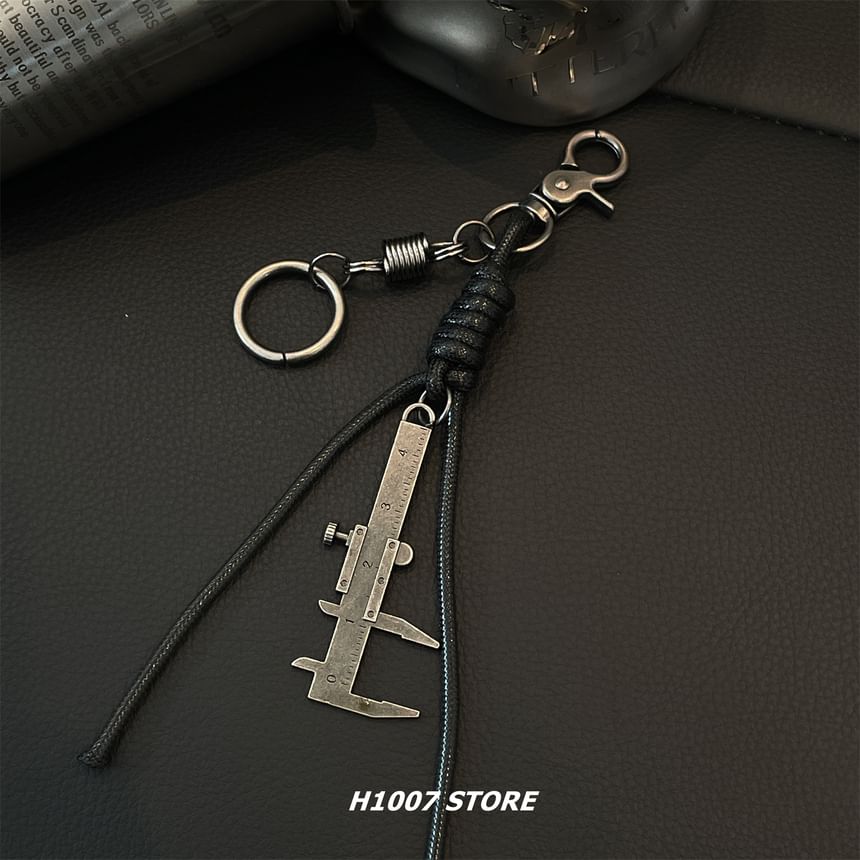 Caliper Alloy Faux Leather Jeans Hanging Decoration