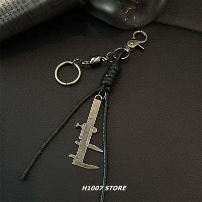 Caliper Alloy Faux Leather Jeans Hanging Decoration