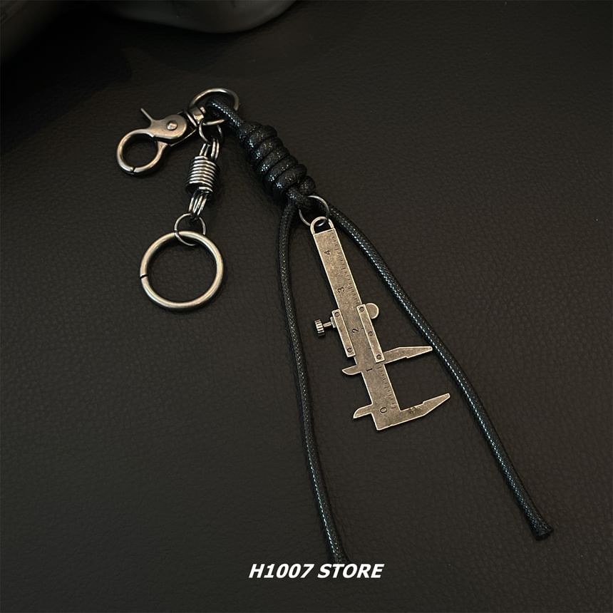 Caliper Alloy Faux Leather Jeans Hanging Decoration