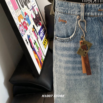 Poker Card Alloy Faux Leather Jeans Hanging Decoration