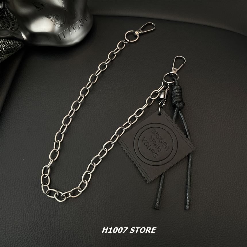 Faux Leather Alloy Jeans Chain