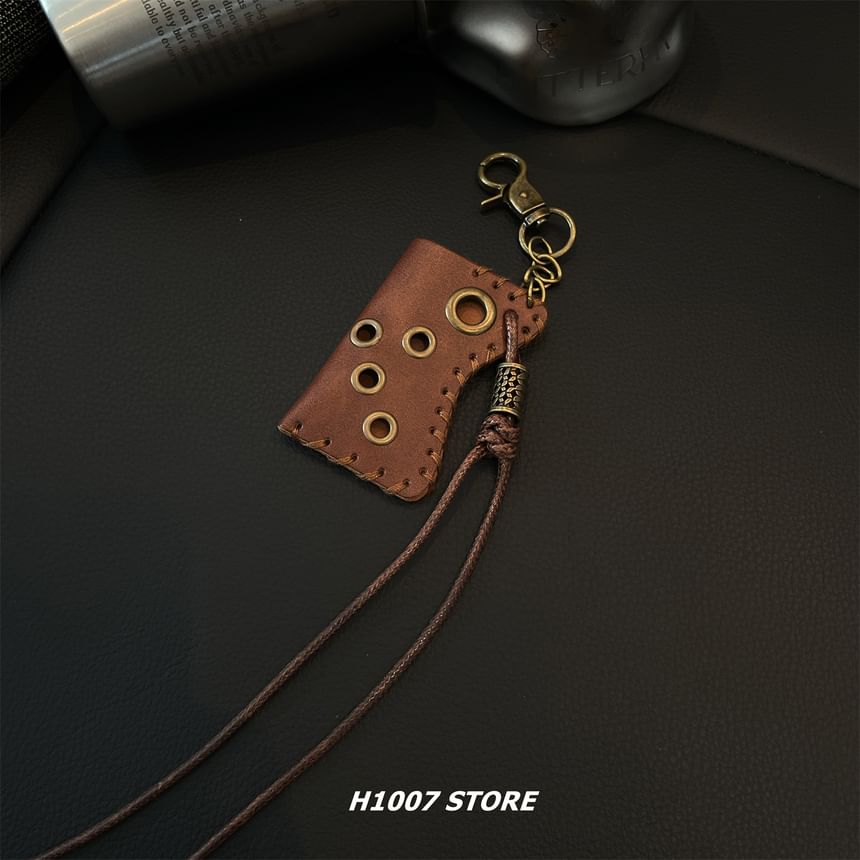 Lighter Holder Faux Leather Alloy Jeans Hanging Decoration