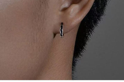 Irregular Alloy Huggie Earring / Set