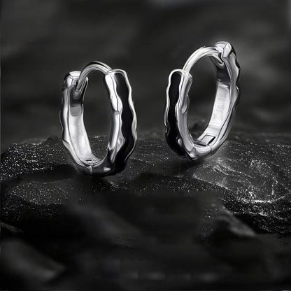 Irregular Alloy Huggie Earring / Set