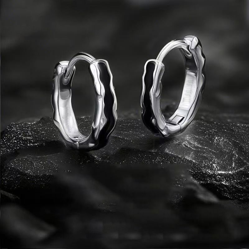 Irregular Alloy Huggie Earring / Set