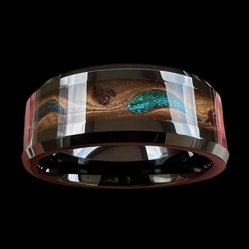 Moving Sand Alloy Ring