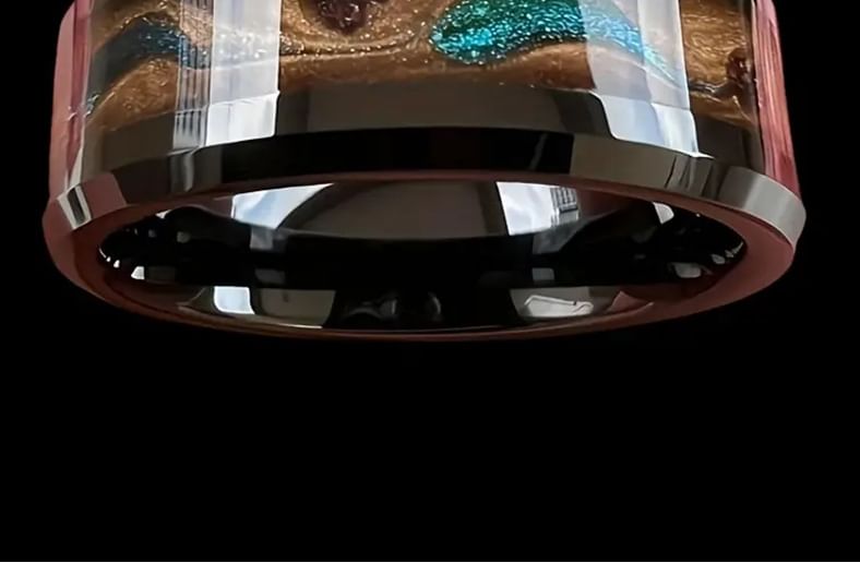 Moving Sand Alloy Ring