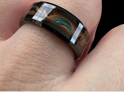 Moving Sand Alloy Ring
