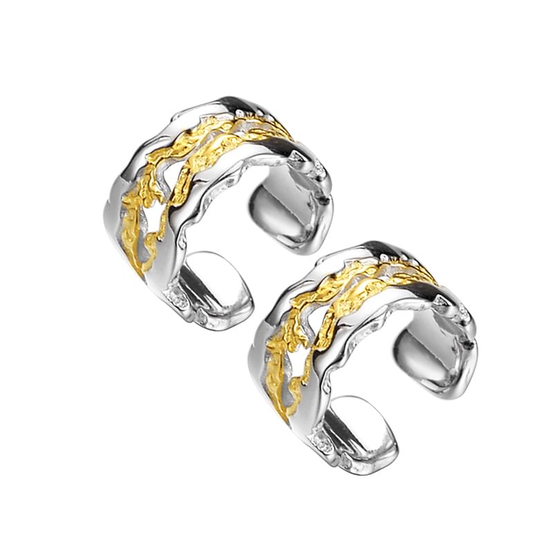 Sterling Silver Cutout Ear Cuff / Set