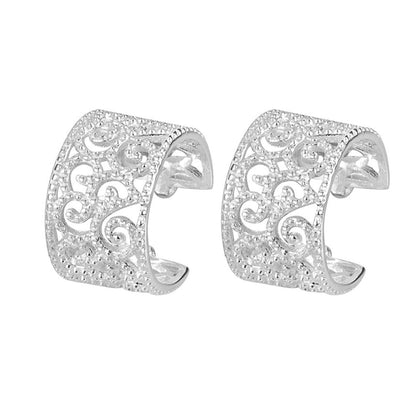 Sterling Silver Perforated Ear Cuff / Set