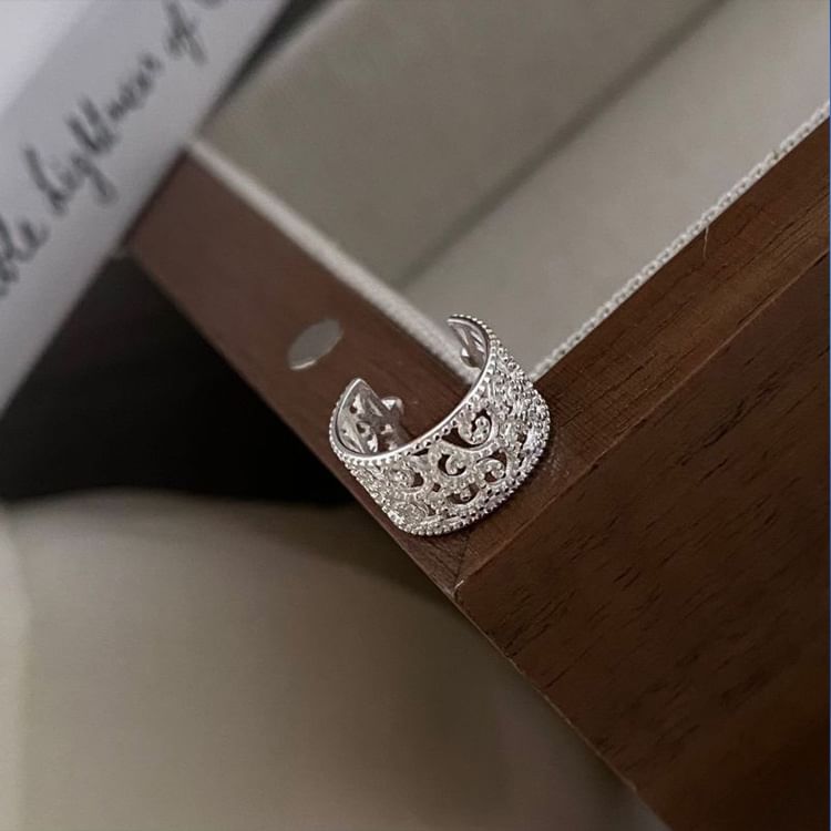 Sterling Silver Perforated Ear Cuff / Set