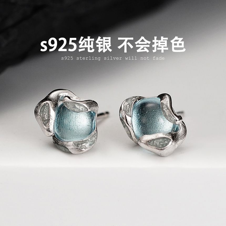 Sterling Silver Gemstone Ear Stud / Set