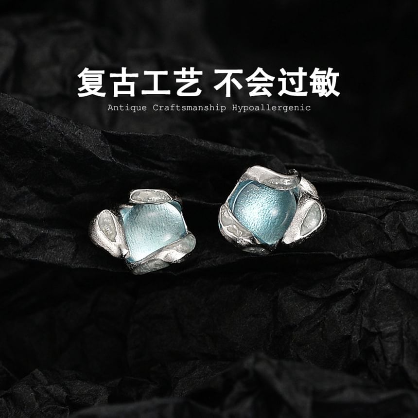 Sterling Silver Gemstone Ear Stud / Set