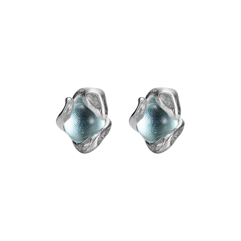Sterling Silver Gemstone Ear Stud / Set