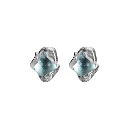 Sterling Silver Gemstone Ear Stud / Set