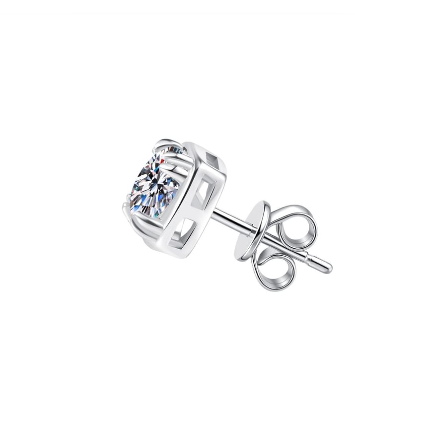Sterling Silver Rhinestone Ear Stud / Set