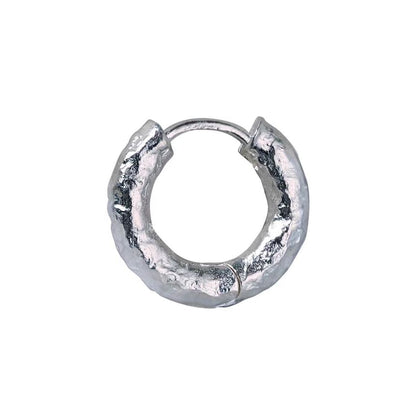 Sterling Silver Textured Huggie Earring / Set