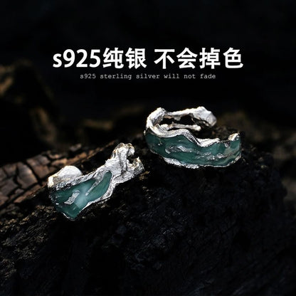 Sterling Silver Irregular Ear Cuff / Set