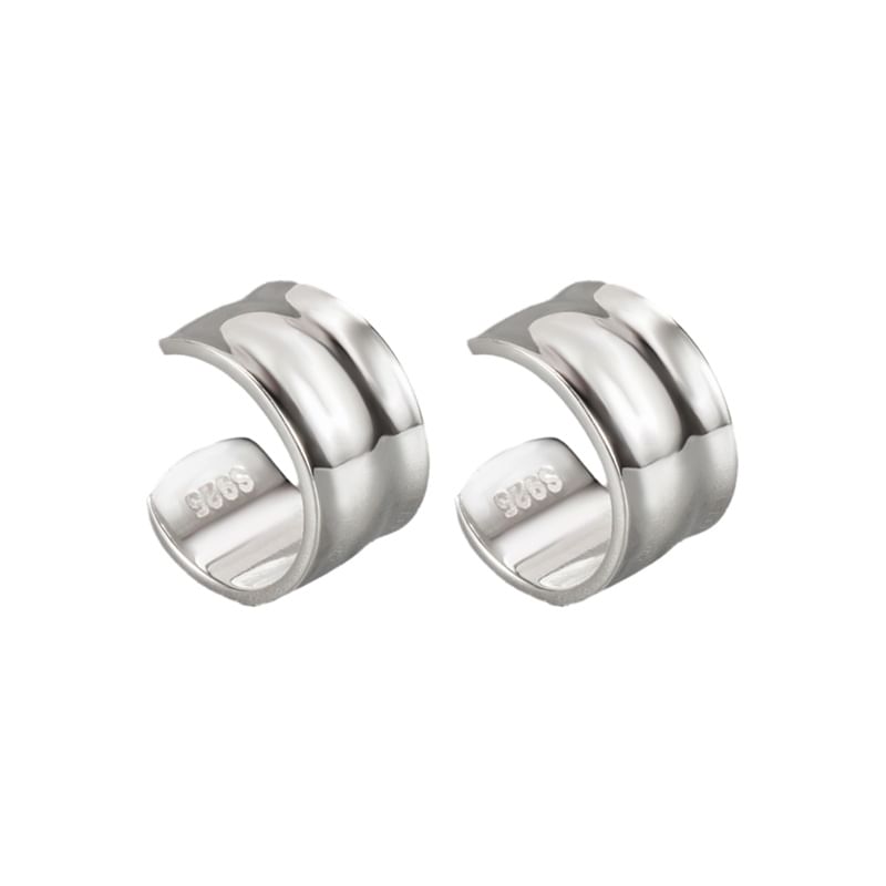 Sterling Silver Shiny Ear Cuff / Set