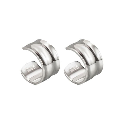 Sterling Silver Shiny Ear Cuff / Set