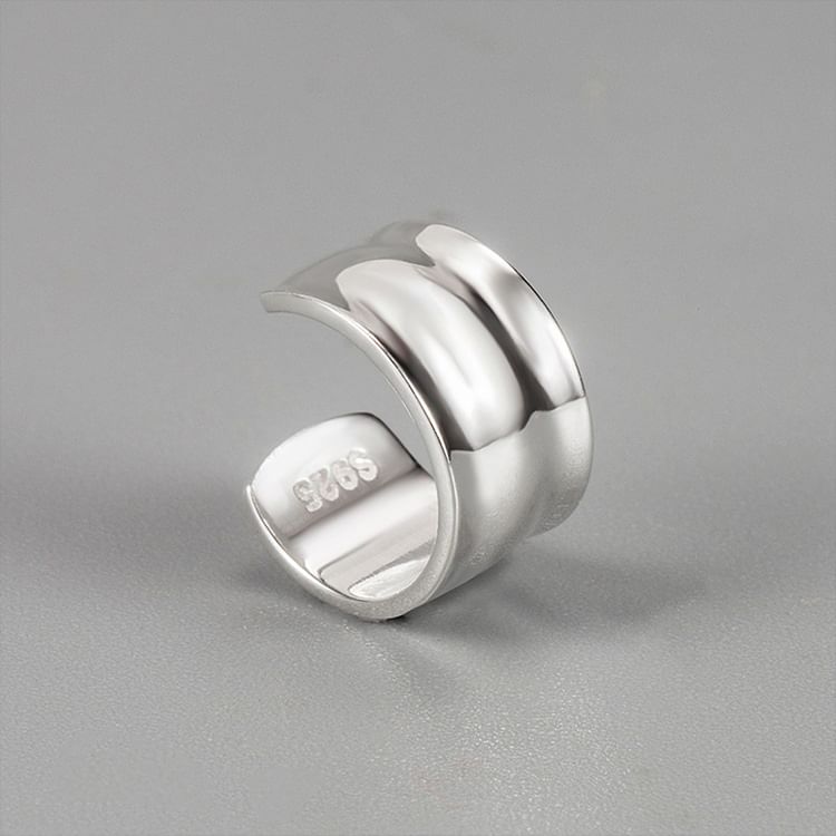 Sterling Silver Shiny Ear Cuff / Set