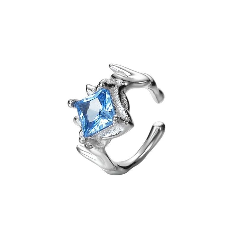 Sterling Silver Rhinestone Ear Cuff / Set
