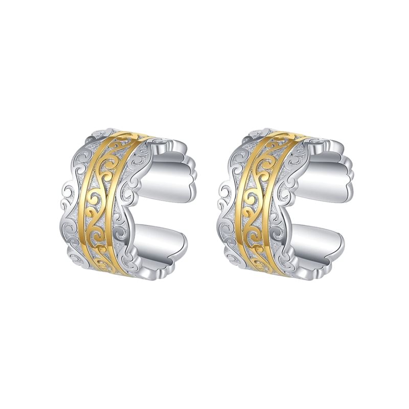 Sterling Silver Engraved Ear Cuff / Set