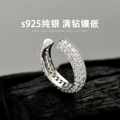 Sterling Silver Rhinestone Ear Cuff / Set