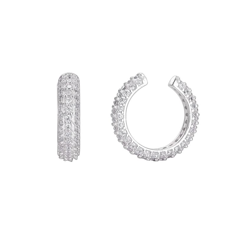 Sterling Silver Rhinestone Ear Cuff / Set