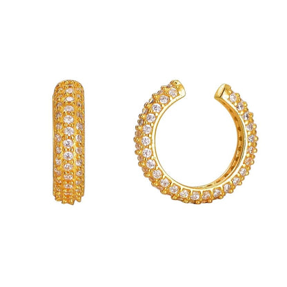 Sterling Silver Rhinestone Ear Cuff / Set