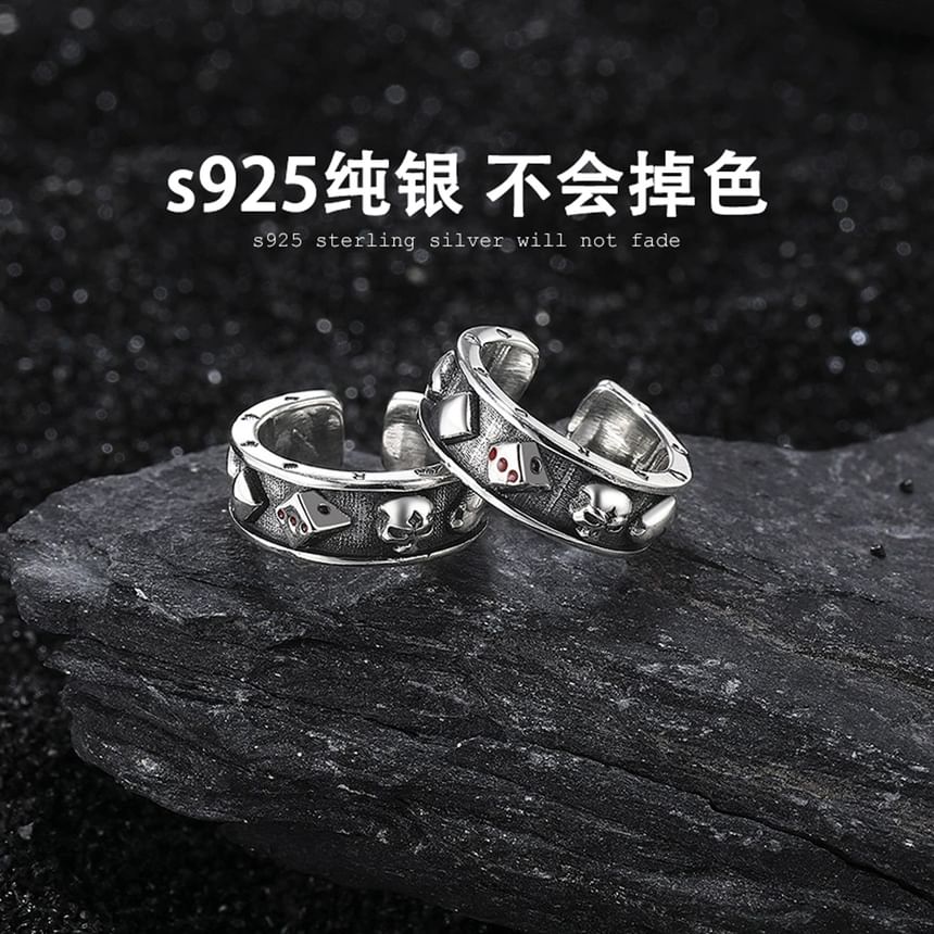 Sterling Silver Poker Ear Cuff / Set