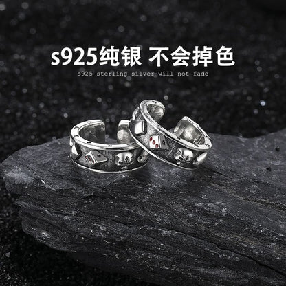 Sterling Silver Poker Ear Cuff / Set