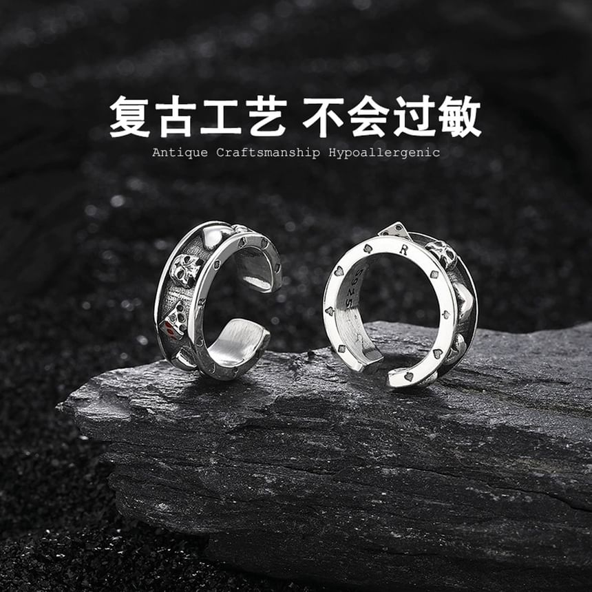 Sterling Silver Poker Ear Cuff / Set