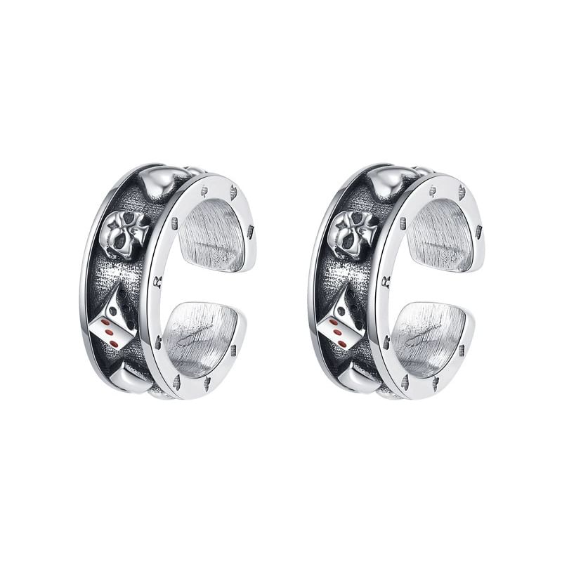 Sterling Silver Poker Ear Cuff / Set
