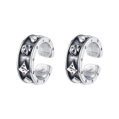 Sterling Silver Poker Ear Cuff / Set