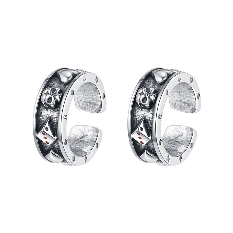 Sterling Silver Poker Ear Cuff / Set