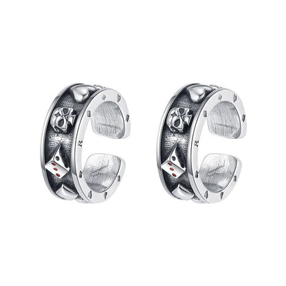 Sterling Silver Poker Ear Cuff / Set