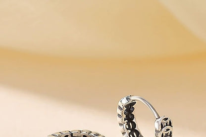 Sterling Silver Coin Huggie Earring / Set