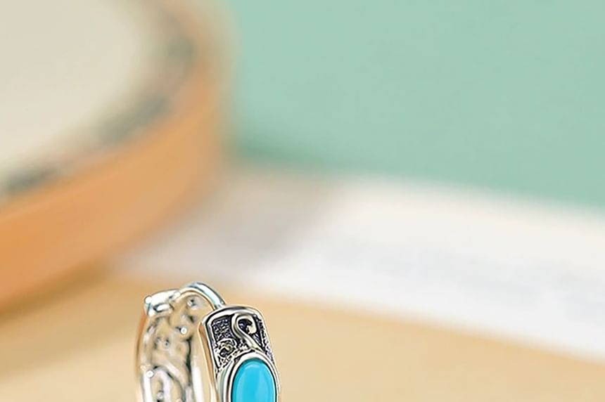 Sterling Silver Gemstone Huggie Earring / Set