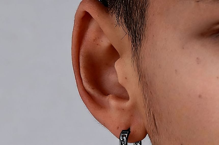 Sterling Silver Chain Huggie Earring / Set