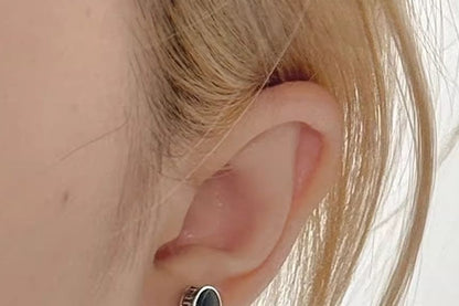 Sterling Silver Engraved Ear Stud / Set