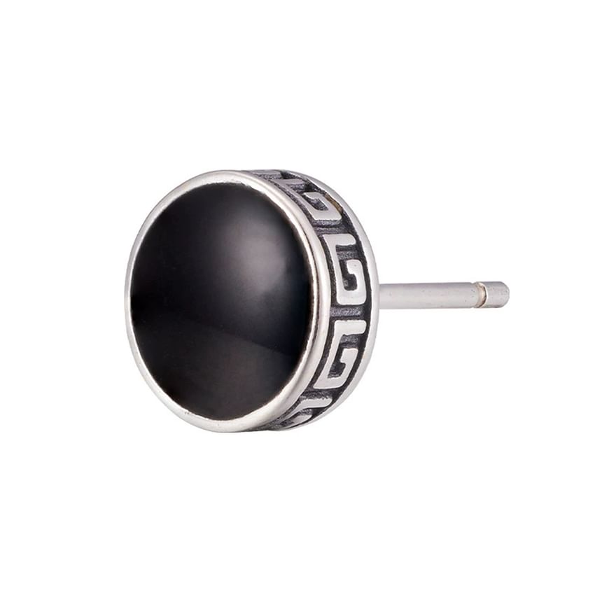 Sterling Silver Engraved Ear Stud / Set