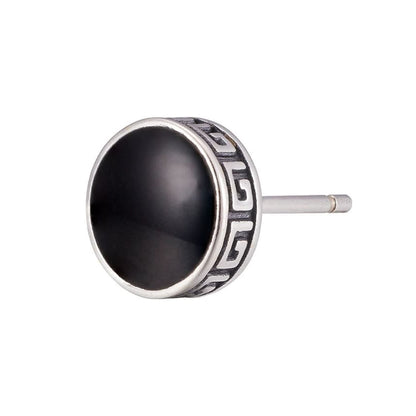 Sterling Silver Engraved Ear Stud / Set