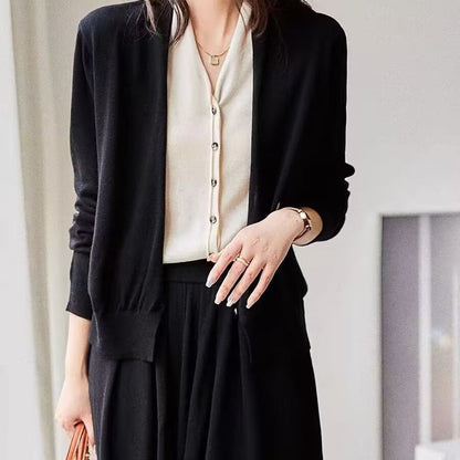 Long Sleeve Knit Top & High Rise Maxi A-Line Skirt Set